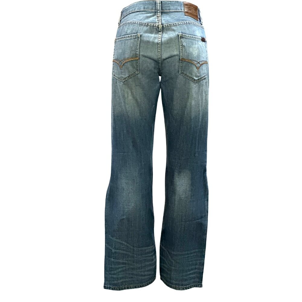 Seven7 Vintage Flared Jeans Floral Paisley Bell Bottom Design Leg Inserts Sz 32 - Picture 3 of 16